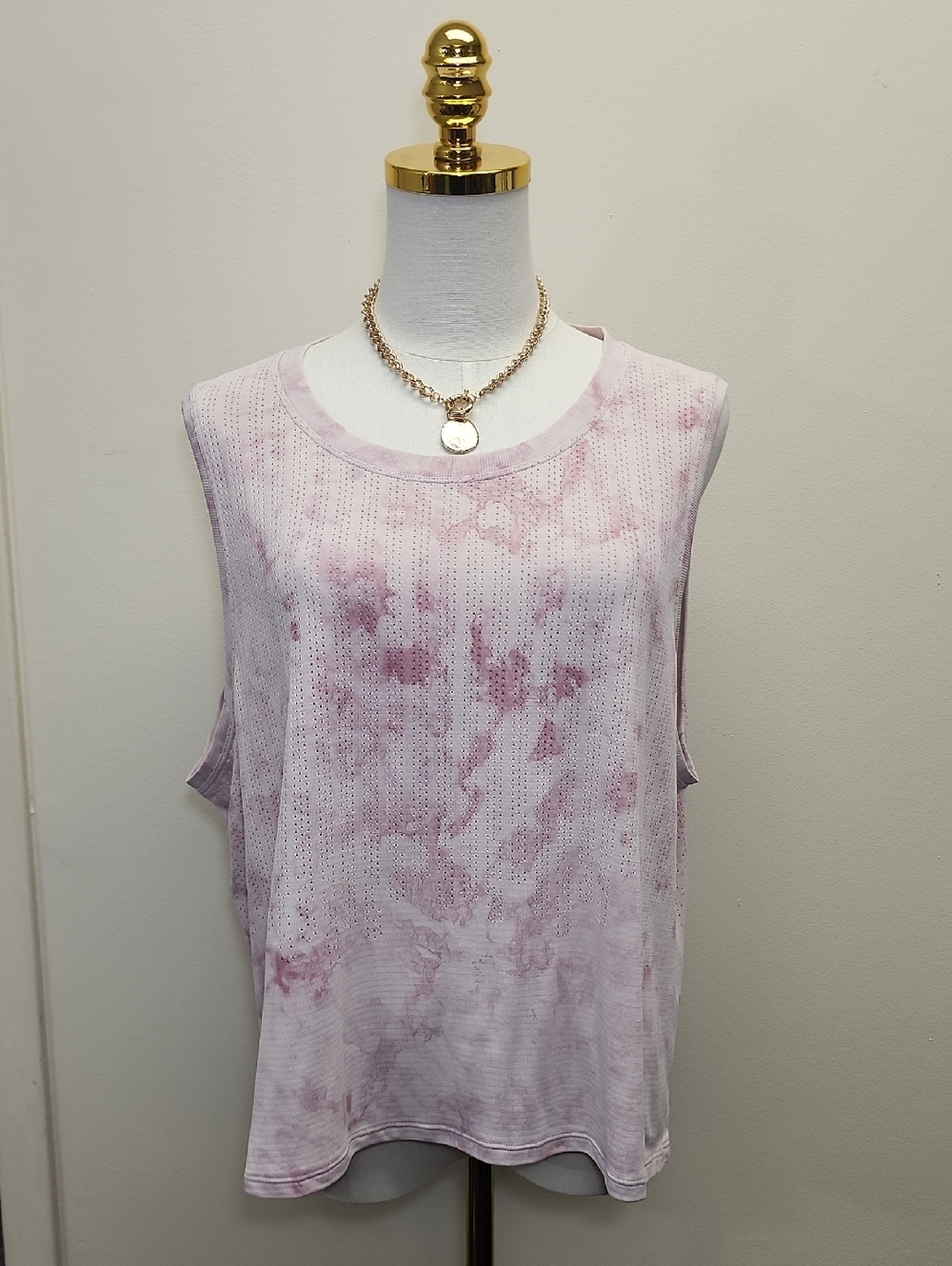 Lululemon Pink Tie Dye Muscle Tank Size 14